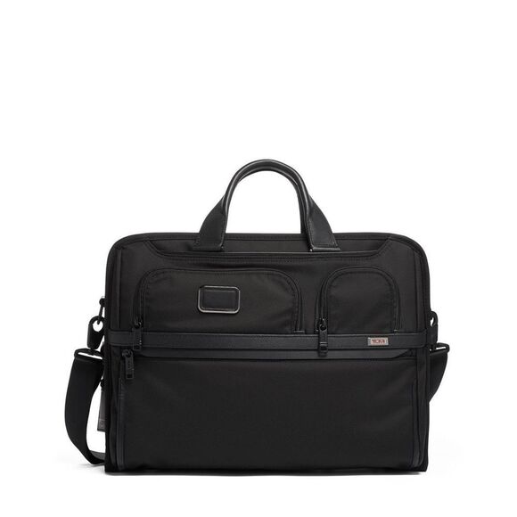 Tumi Alpha 3 Expandable Organizer Laptop Black Briefcase - Picture 1 of 16